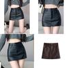 Streetwear Pu Mini Skirt With Zipper For Trendy Girls Spring