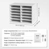 VEVOR Literature Organizers, 12 Compartments Office Mailbox with Adjustable Shelves, Wood Literature Sorter 51.8 x 30.5 x 40.9 cm for Office, Home