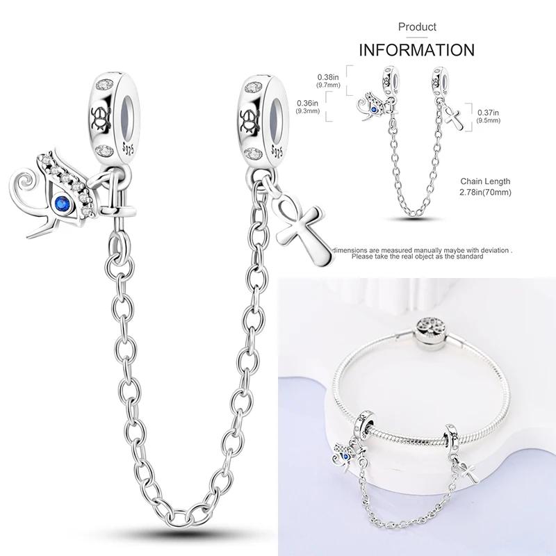 New Copper Charms Buttefly Daisy Safety Chain Cat Paw Change Beads Fit Original Bracelet Ladies Diy Jewelry