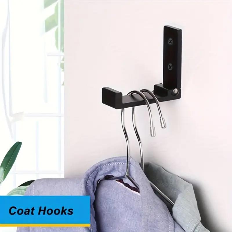 Folding Hooks Wall Mounted Door Clothes Coat Hat Bags Hangers Aluminum Alloy Kitchen Bathroom Rustproof Towel Rack with Screws