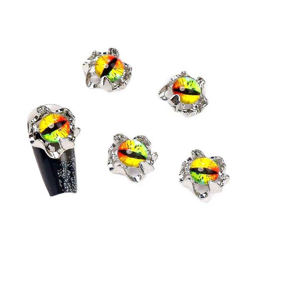 5Pcs/set Halloween Nail Charms Halloween Demon Nail Decorations Girls/Lady