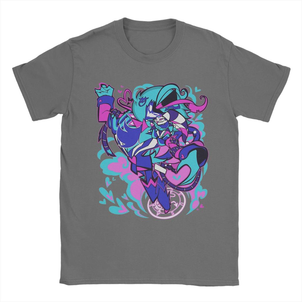 Мужская футболка Ozzie x Fizzarolli Hazbins Hotels Винтажная футболка из чистого хлопка с коротким рукавом Футболки с круглым вырезом Топы 4XL 5XL 6XL