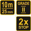 Roll tape measure 10M x 25 MM 10065 VOREL