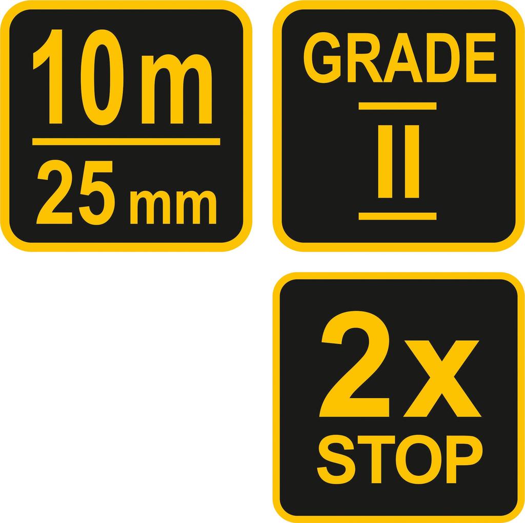 Roll tape measure 10M x 25 MM 10065 VOREL
