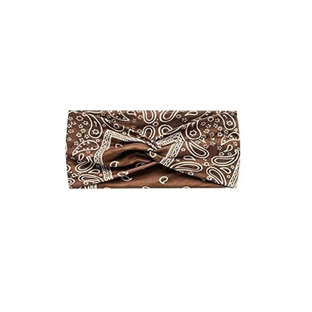 Women's Sports Headband Headband European and American Yoga Cross Print Elastic Cashew Flower Headband