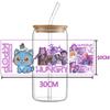 KPOP HUNTRX dtf Оружие для охотников на демонов, наклейки на стаканы, наклейки Руми, kpop принты, UVDTF на бутылки, наклейки Huntrix, UVDTF на автомобили, k pop обертки