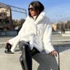 Women Winter Thicken Faux Fur Coats For Women Warm Long Sleeve Turn Down Collar Coats Chic New Loose Jacket Street Tops