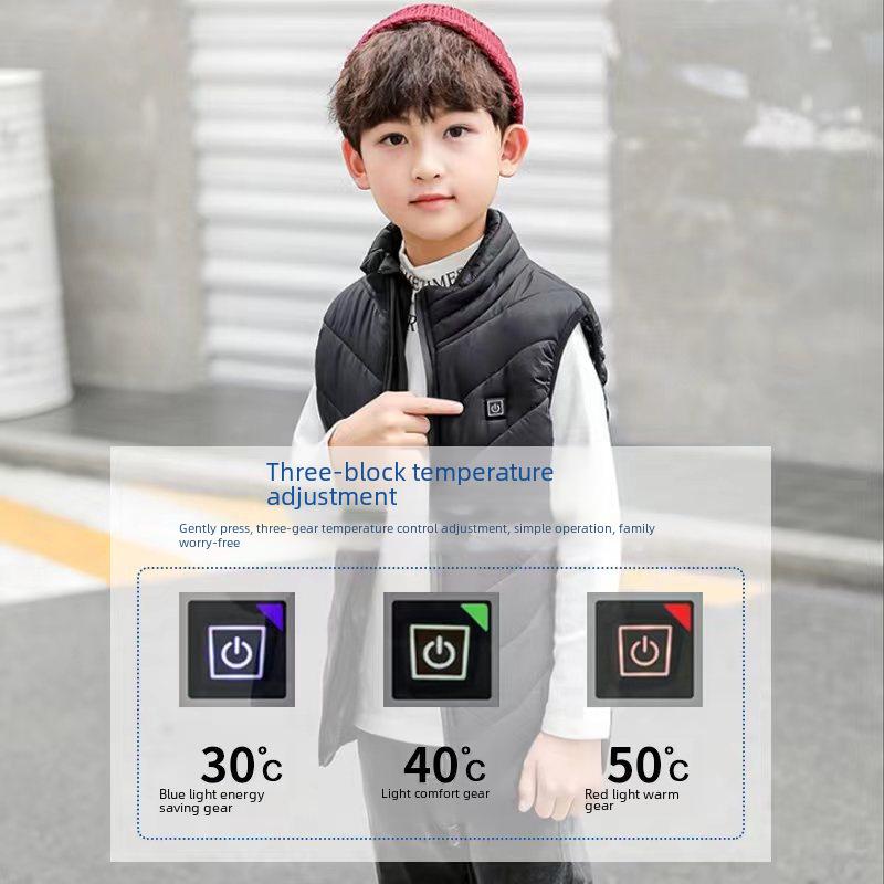 Children's USB Heated Vest - Electric, Warm, and Cotton for Boys and Girls