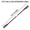 16AWG 12FT Battery Charger Cable, SAE To SAE Terminal Quick Disconnect Harness, 2 Pin Connectors Extension Cables Cord For Car, Motorcycle, Solar