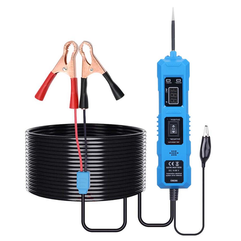 Тестер цепи автомобиля, тестер-пробник цепи питания 6 36 В, автомобильный детектор цепи, цифровой инструмент для электрической системы с