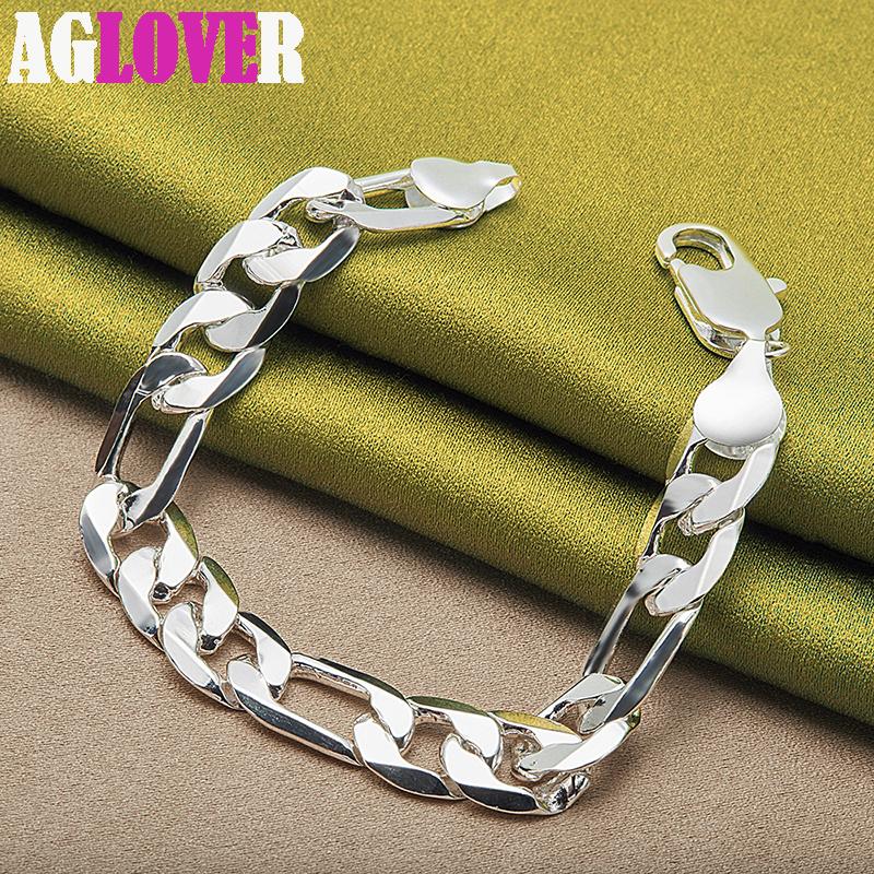 Ювелирные изделия из стерлингового серебра 925 пробы с боковой цепочкой диаметром 12 мм