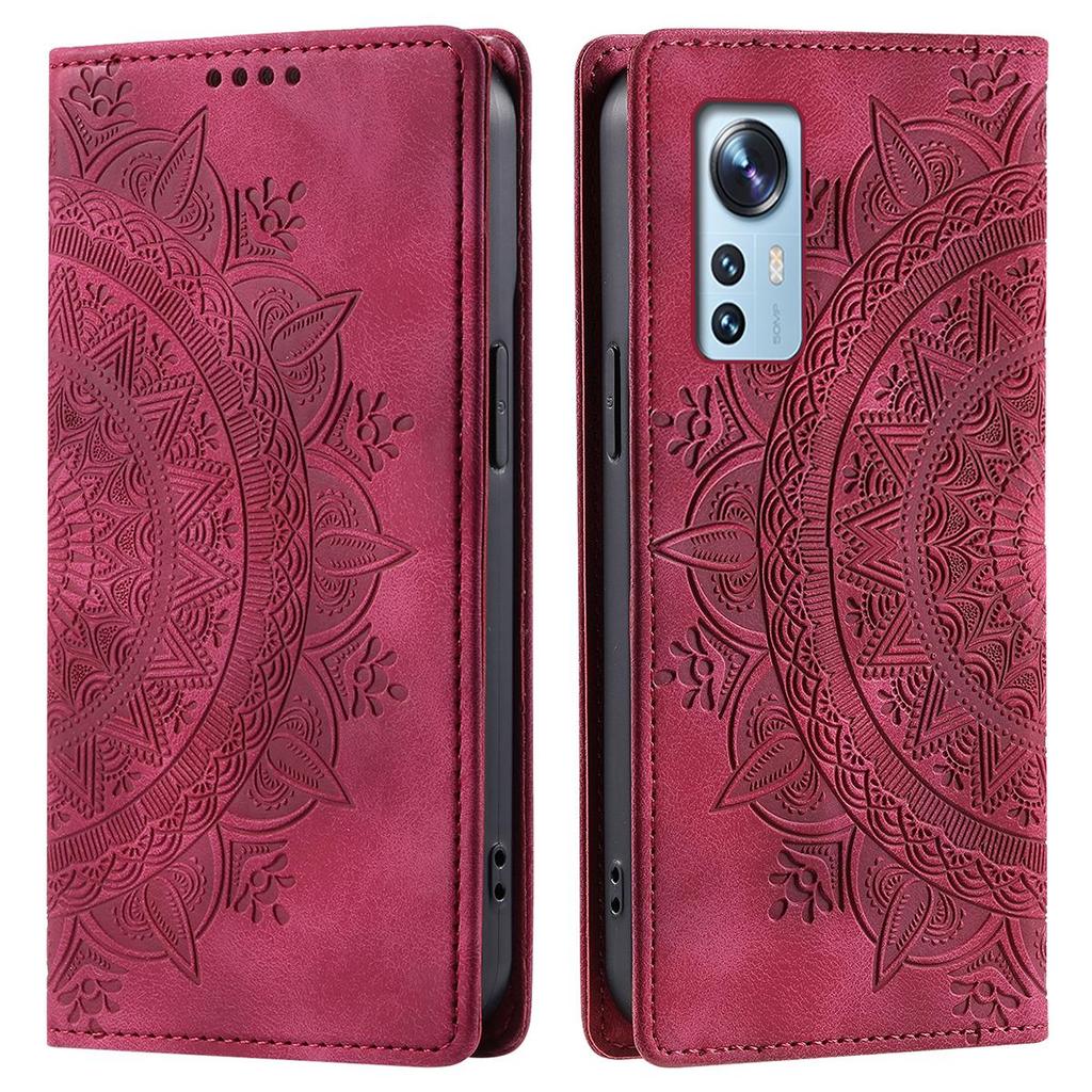 Для Xiaomi 12T Pro, 12T, 12 Pro, 12X, Mi 12 Lite, Redmi Note 12S 4G, чехол-бумажник с тиснением «Мандала» из ПУ-кожи, с магнитной застежкой