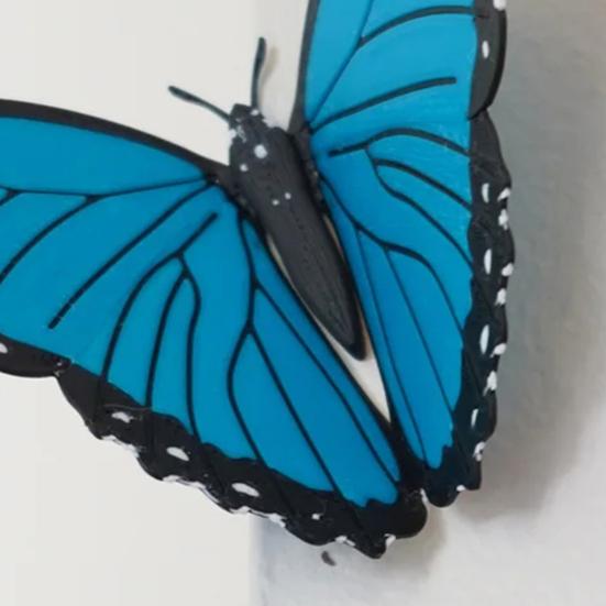 Магнит на холодильник «Бабочка», напечатанный на 3D-принтере, сделай сам, украшение для дома, кухни, шкафчика, холодильника, монарх, махаон, голубая бабочка, магнитное украшение, орнамент