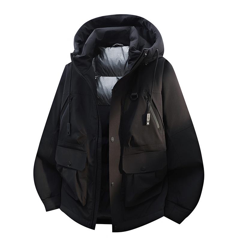 Мужская водонепроницаемая морозостойкая пуховая куртка - 90% белого утиного пуха, Зимняя повседневная утолщенная рабочая одежда, Модный дизайн