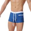 Men Swim Trunks With Front Pocket Tight Fit Sexy Swimwear Beach Wear Tanning Surfing GYM
