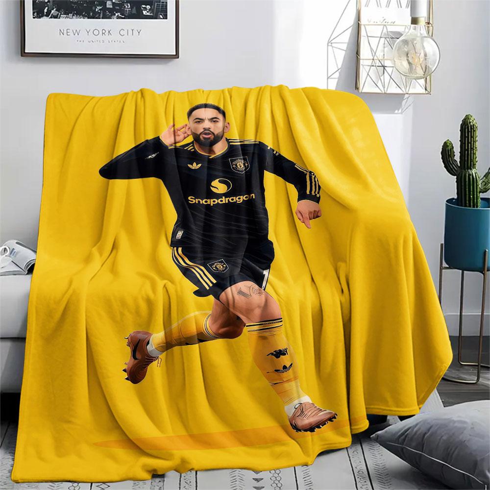 Matheus Cunha Printed Flannel Blanket, soft throw for bedroom sofa, washable, Christmas present, great gift.