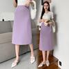Женский костюм Юбка А-силуэта Дизайн с высокой посадкой Юбка миди Дизайн с разрезом сзади