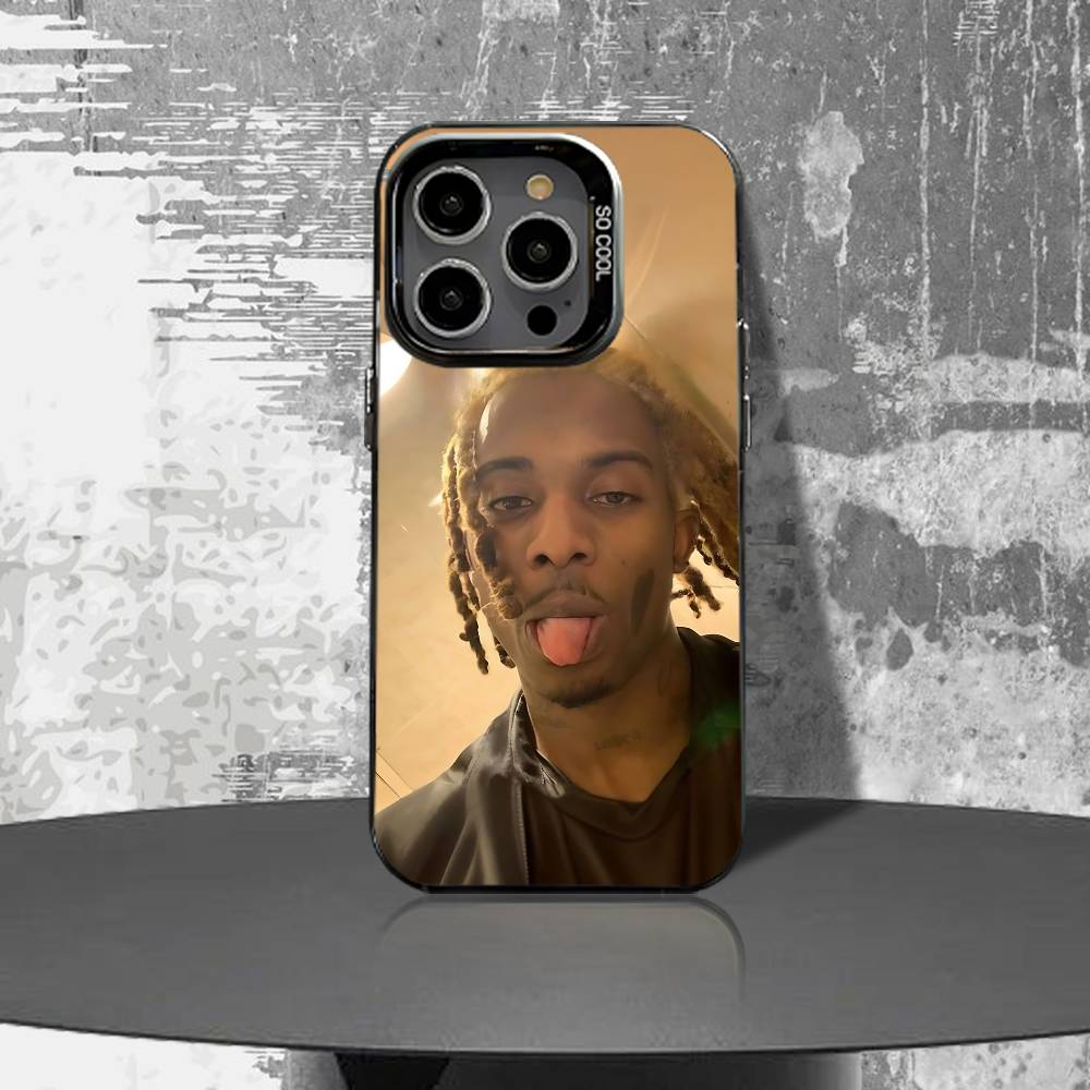 Смешной Чехол для Телефона P-Playboi C-Carti Для iPhone 17,16,15,14,13,12,11,Air,X,XR,Pro,Max,Plus IMD Серебряный Корпус