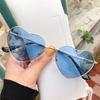 Retro Heart Shaped Sunglasses Fashion Sun Glasses Ultralight Clear Colorful Eyewear For Women Uv400