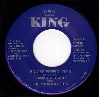 7-дюймовая пластинка HANK BALLARD  THE MIDNIGHTERS  Finger Poppin Time  Lets Go Let K2094 King Records US SoulFunk Б/у