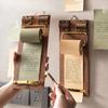 Винтажная подвесная доска для записей, Рулонная бумага, Блокнот для заметок, Деревянная доска для сообщений, Заметок и напоминаний, Без клея