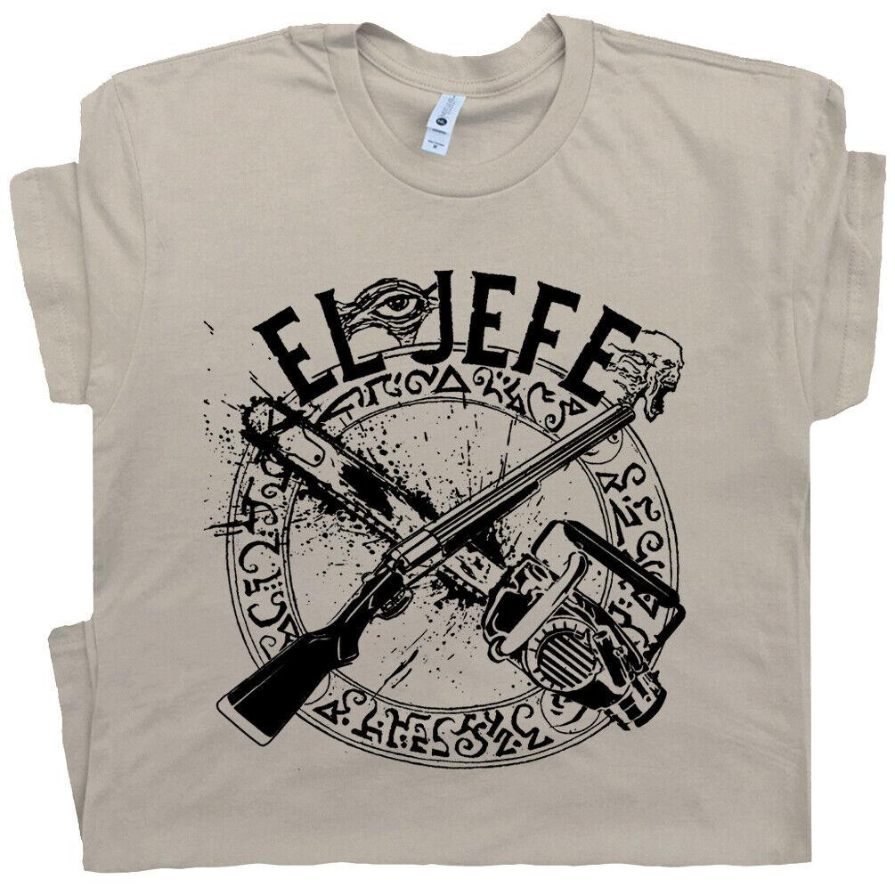 Unisex shirt Cotton Oversize Large Size El Jefe T Shirt Evil Book of the Dead Army Zombie Darkness Vintage Horror Movie