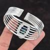 Rainbow Calsilica Bangle Handmade Gemstone Cuff Bracelet 925 Sterling Silver Bangle Adjustable Cuff Bracelet Dainty Jewelry Engagement Gifts