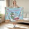 1PC Diddl Custom Name Patterned Flannel Blanket Suitable For All Seasons for Home Decor Warmth and Comfort Gifts Holiday Present