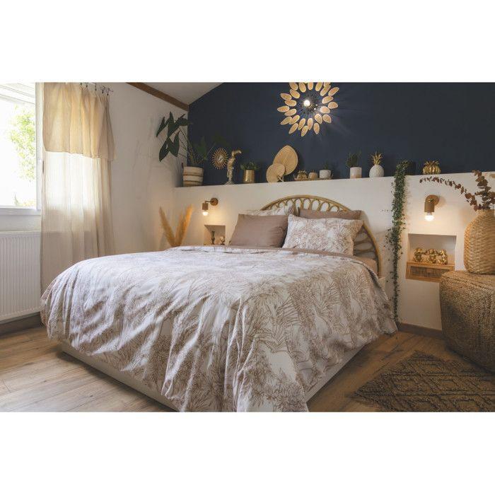 Housse de couette "Nora/Tamara/Java" toutes dimensions Réversible 100% Coton / 57 Fils/cm² l'Effet Papillon - Java - 140 x 200 cm -