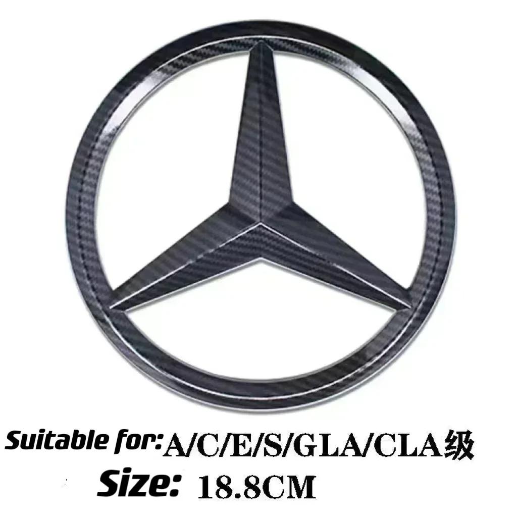 TVE4 ABS Car Front Grille Emblem Decal Cover Accessories for Mercedes Benz W204 W205 W210 W211 W212 W213 C E Class GLA GLK ML GLC GLE