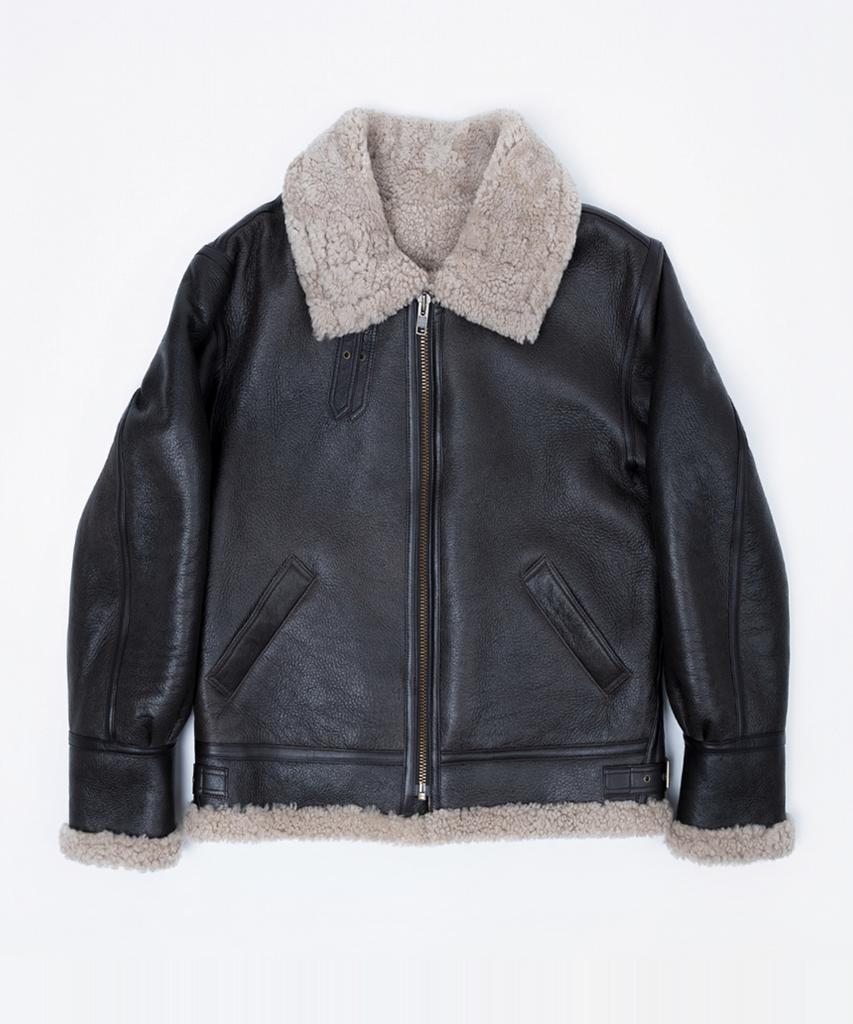 Strike Helios Lambskin Shearling Jacket (Dark Brown)