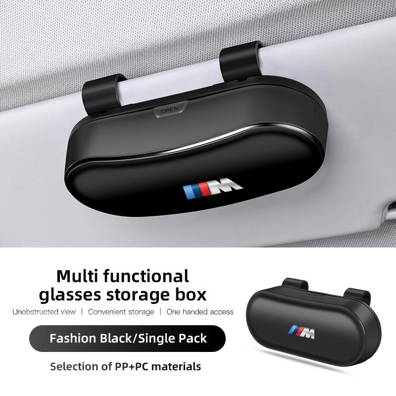 ZWVP7 Car Visor Sunglasses Car Glasses Case Glasses Clip Box Accessories Stickers For BMW G80 G06 G07 G42 G14 G15 G16 F82 F20 F21 F83