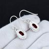 Серьги из серебра 925 пробы с красным гранатом, серьги-подвески из серебра в стиле бохо, подарки на годовщину, подарки для нее