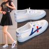Маленькие белые туфли женские весна и лето новые универсальные удобные нескользящие износостойкие ленивые туфли женские дышащие кеды повседневная обувь