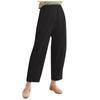 Women's Solid Color Large Size Loose Pocket Cotton Linen Casual Trousers