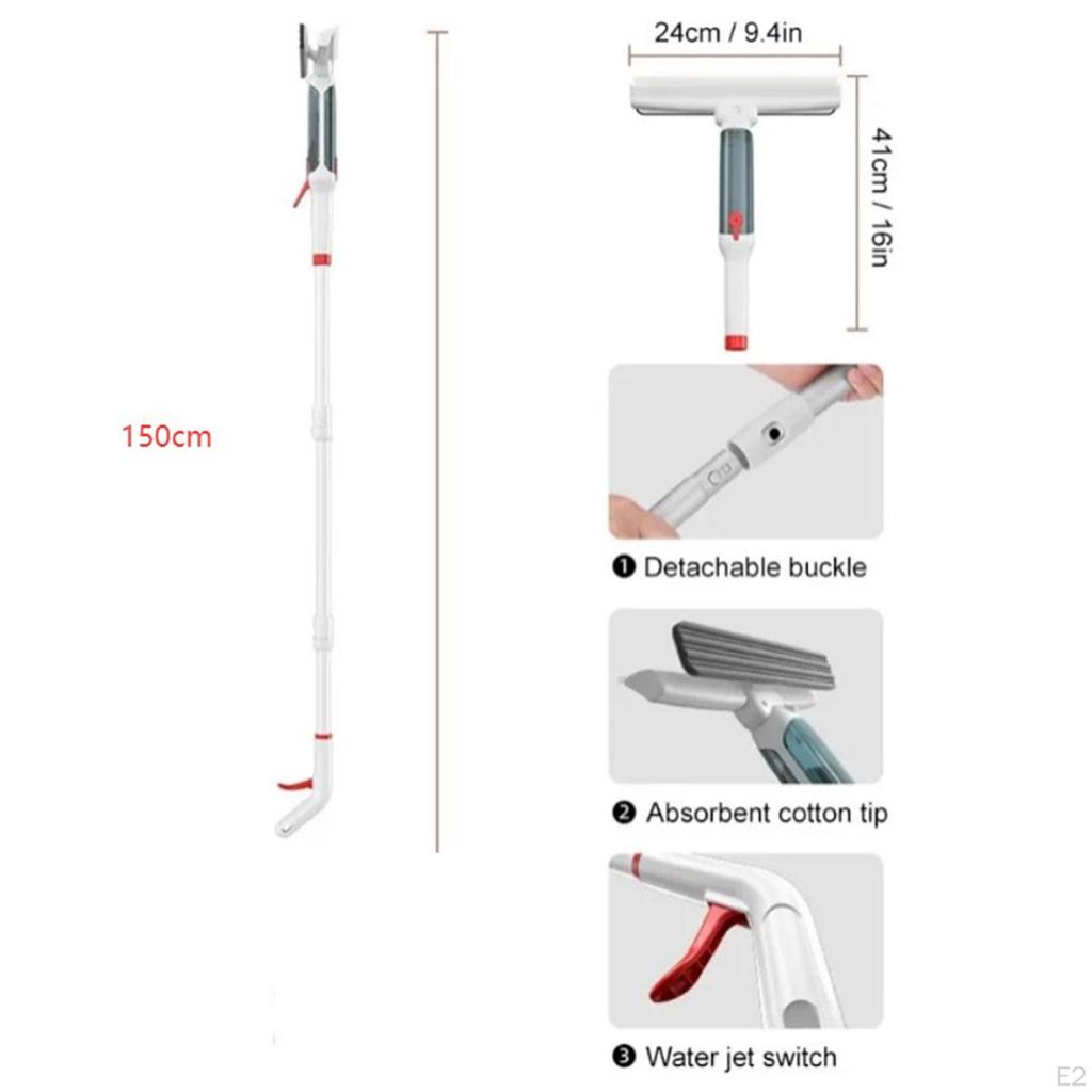 Инструмент для мытья стекол со съемным распылителем и скребком для дома