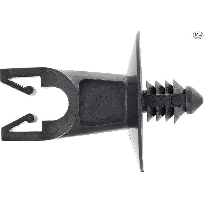 Black Nylon 1/4 Brake Line Mounting Clip - Single Slot - Bag of 10 - Premium