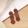 Niche Design Wooden Earrings Handmade Retro Literary Earrings Women's Simple Ear Jewelry