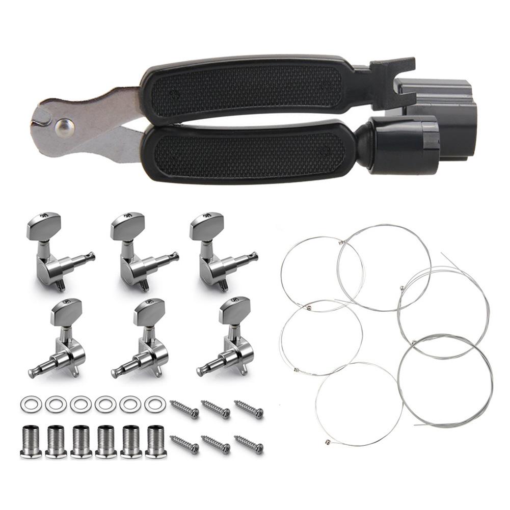 Electric Guitar Accessories 3-in-1 Guitar Tool Black Fully Enclosed Button 3 Left 3 Right