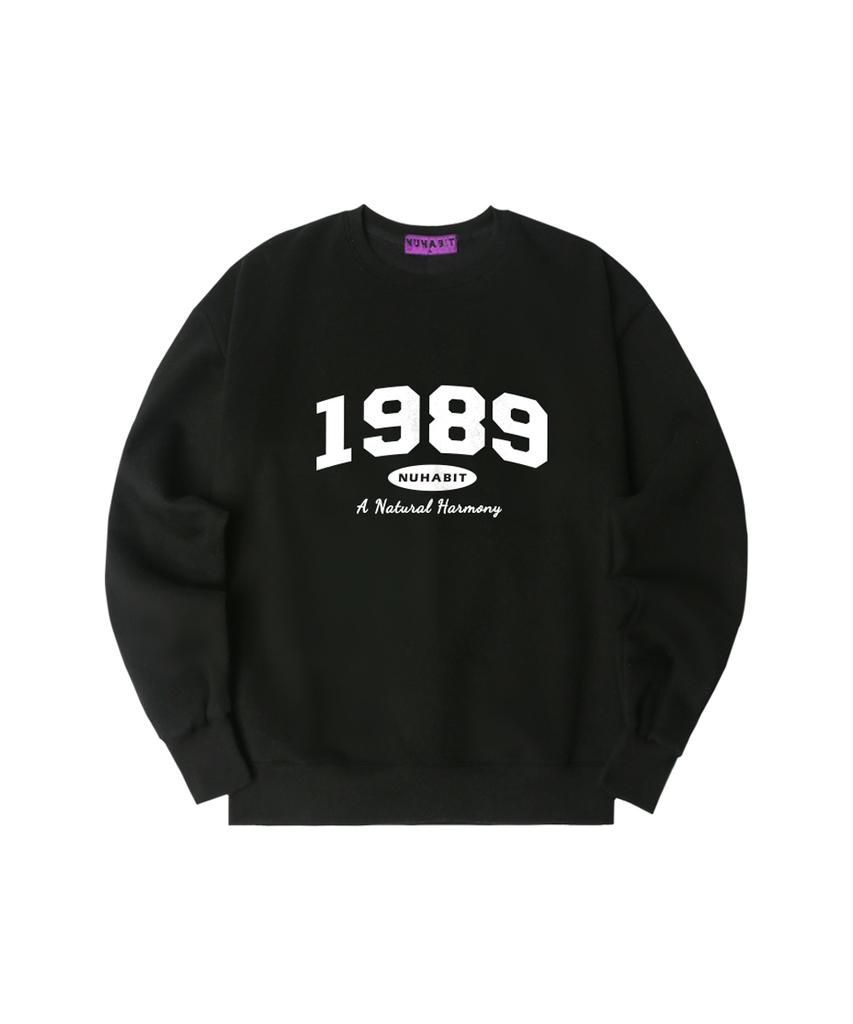 NUHABIT N/H Daily Clothes Oversized Fleece-Lined Sweatshirt_Black (Som4-4Nh1191)