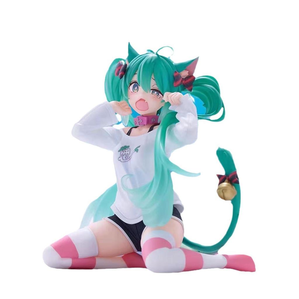 Аниме Фигурка Хацунэ Мику Группа поддержки cheering Фигурки Хацунэ Мику Kawaii Девочка Фигурка ПВХ Коллекционная Модель Игрушки