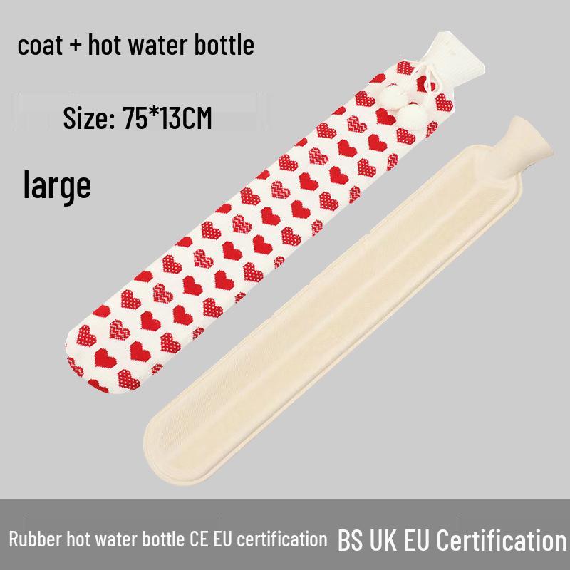 Explosion-Proof Hot Water Bottle: Rubber Design for Stomach and Feet, Long-Lasting Warmth