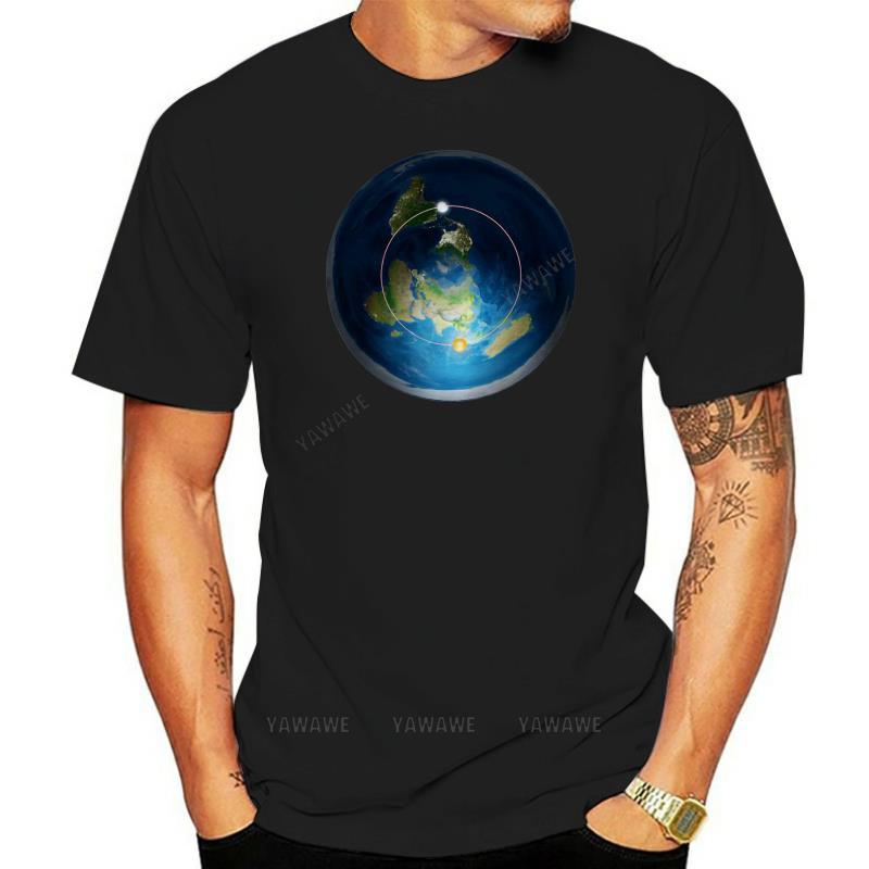 Flat Earth Map Tee Top Design Men T Shirt Size S 3Xl Superior Quality Tee Shirt man summer short sleeve fashion brand tshirt
