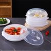 1/2/3-Layer Round Plastic Food Steamer for Dumplings with Lid Microwave Oven Rice Cooker Steaming Grid Kitchen Accessories