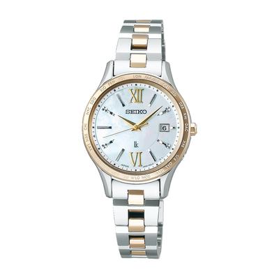 [Часы Seiko] Женские часы LUKIA Standard Solar Radio SSVV084, круглые серебристые и золотистые