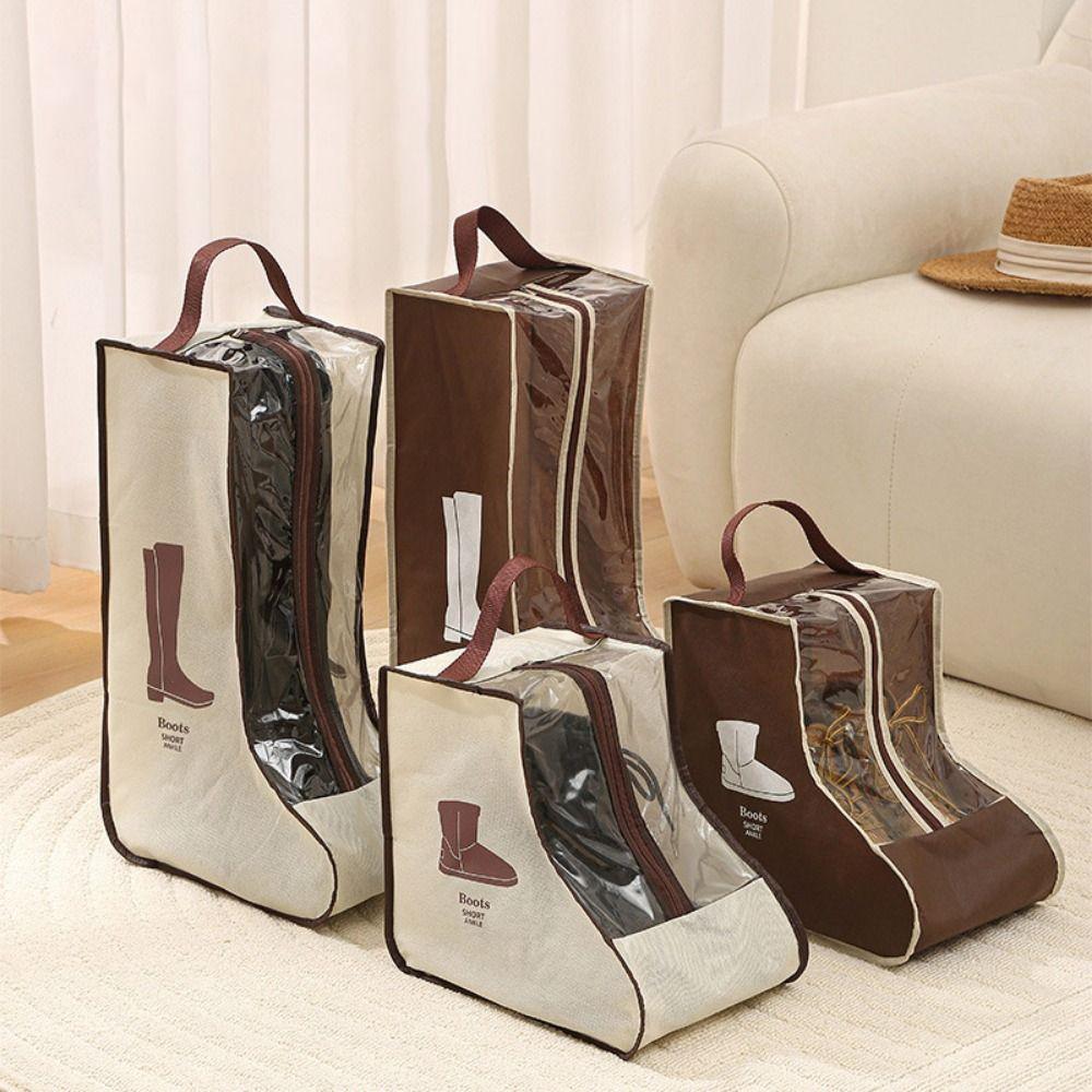 Visible Tall Boot Bag Reusable Boots Protector Pouch Practical Shoe Storage Bag Underbed