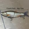 New Model 17Cm 43G Multi-Segmented Soft Tail Fish 3D Realistic Fishing Lure