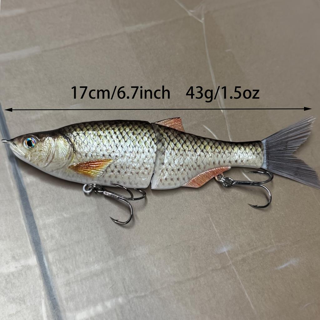New Model 17Cm 43G Multi-Segmented Soft Tail Fish 3D Realistic Fishing Lure