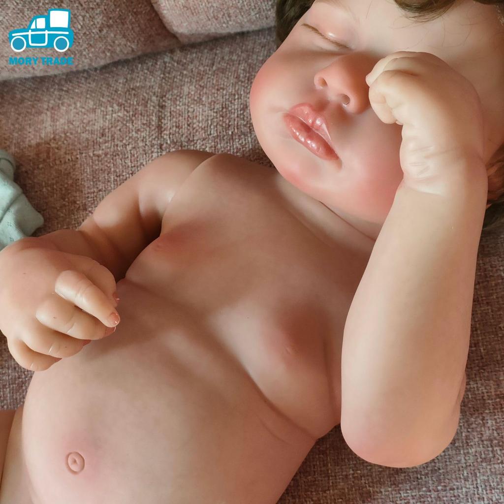 Morytrade Baby Doll Reborn Doll 45cm Soft Material Bathing Care Childcare Practice (Sleeping)
