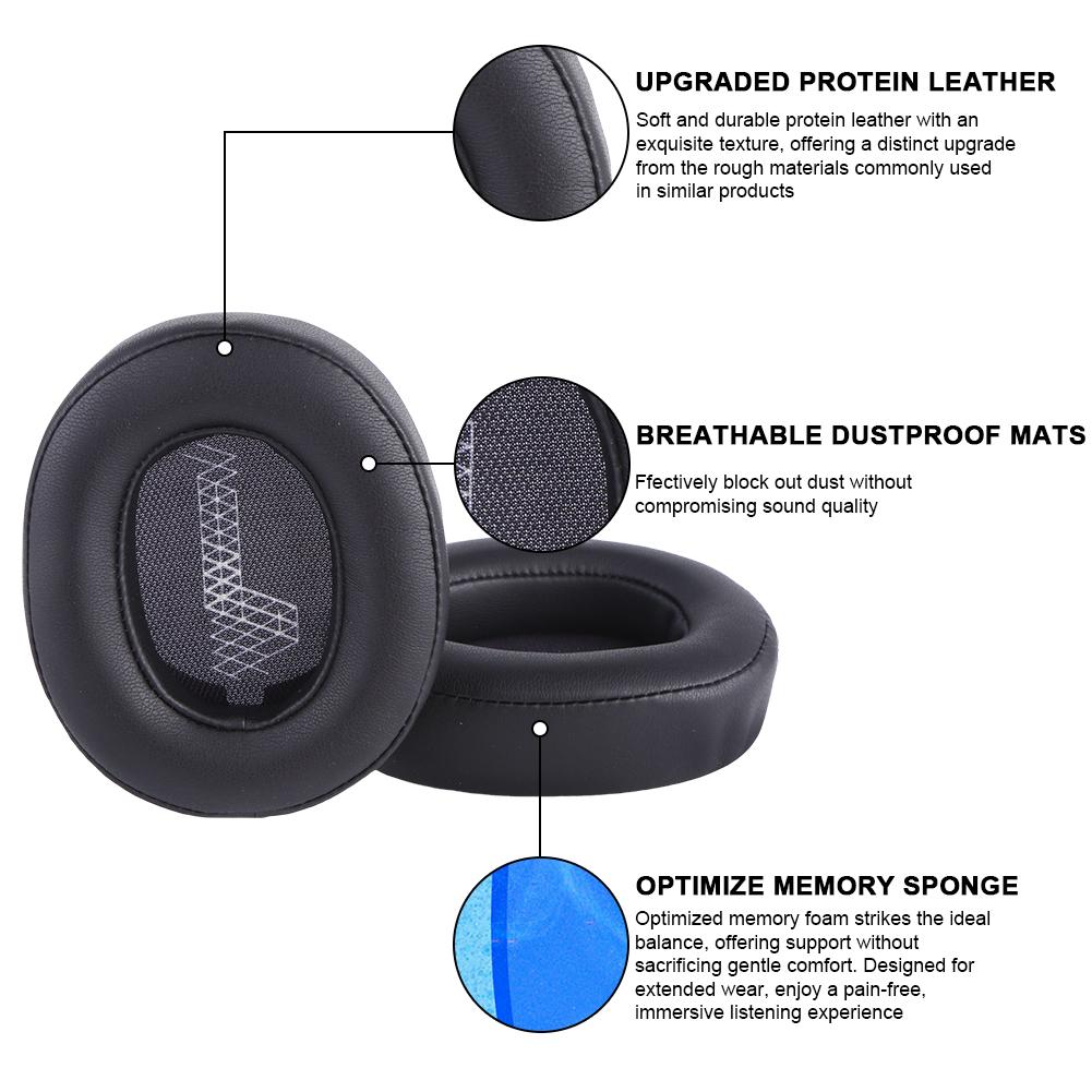 Амбушюры шумоизоляционные мягкие амбушюры для наушников JBL LIVE500BT (серый)